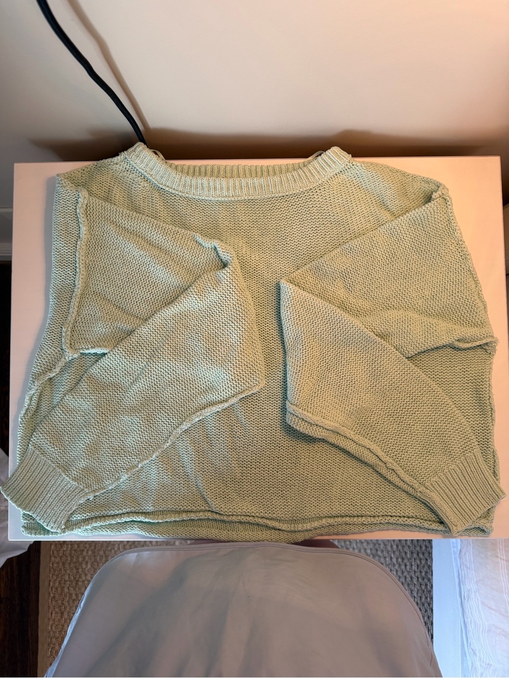 Free People Mint Green Crewneck Sweater